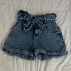 Target Tied Jean Shorts